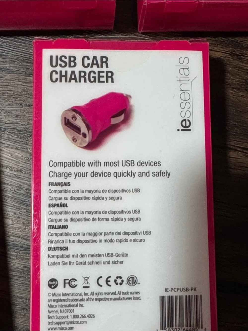 Pink USB Car Charger Bundle